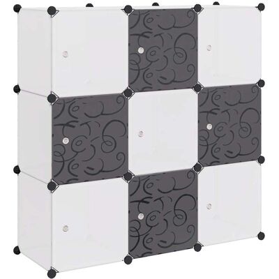 DESIGN IN Organisateur De Rangement Cube Avec 9 Compartiments Noir/blanc - Publicité DESIGN IN Organisateur De Rangement Cube Avec 9 Compartiments Noir/blanc - Publicité