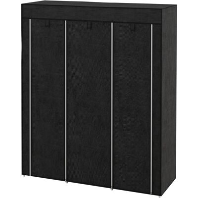 A MOON Armoire Penderie Multi-rangement - 8 Étagères, 2 Barres - Non Tissé Noir - Publicité A MOON Armoire Penderie Multi-rangement - 8 Étagères, 2 Barres - Non Tissé Noir - Publicité