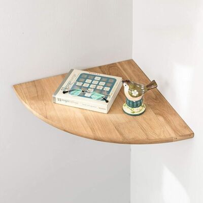 OEM Étagère D’angle Flottante En Chêne Rustique Avec Extrémité Arrondie Pour Haut-parls, Livres, Décorations Et Salle De Bain, Bois De Chêne, Chêne,3030cm - Publicité OEM Étagère D’angle Flottante En Chêne Rustique Avec Extrémité Arrondie Pour Haut-parls, Livres, Décorations Et Salle De Bain, Bois De Chêne, Chêne,3030cm - Publicité
