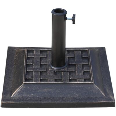 OEM Pied De Parasol, 9 Kg, 38/48 Mm, En Résine Polyester Bronze, L 44 X L 44 X H 33 Cm, Stable Et Résistant Aux Intempéries - Publicité OEM Pied De Parasol, 9 Kg, 38/48 Mm, En Résine Polyester Bronze, L 44 X L 44 X H 33 Cm, Stable Et Résistant Aux Intempéries - Publicité