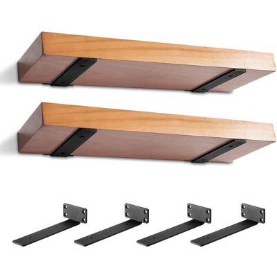 OEM 4 Piéces Support Etagere Murale Flottants Robustes De 5 Mm D'Épaisseur, Supports Métalliques Pour Étagères, Support D'Étagère Rustique (longueur : 25 Cm)-crezuo - Publicité OEM 4 Piéces Support Etagere Murale Flottants Robustes De 5 Mm D'Épaisseur, Supports Métalliques Pour Étagères, Support D'Étagère Rustique (longueur : 25 Cm)-crezuo - Publicité