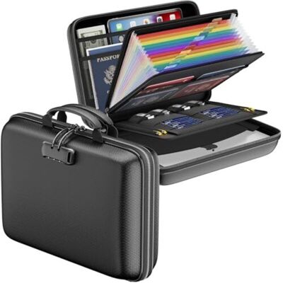 Scotch Pochette Ignifugée Pour Documents Avec Serrure, Boîte De Rangement Rigide À 13 Compartiments, Organiseur De Fichiers, Boîte De Rangement Portable Pour Documents, Rangement De Documents Pour La Maison - Publicité Scotch Pochette Ignifugée Pour Documents Avec Serrure, Boîte De Rangement Rigide À 13 Compartiments, Organiseur De Fichiers, Boîte De Rangement Portable Pour Documents, Rangement De Documents Pour La Maison - Publicité