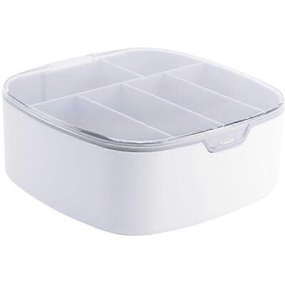 LISATR Organisateur De Câbles À 6 Compartiments, Boîte De Rangement Pour Câbles, Boîte De Gestion Des Cordons-12.5x12.5x5.5cm-light Grey - Publicité LISATR Organisateur De Câbles À 6 Compartiments, Boîte De Rangement Pour Câbles, Boîte De Gestion Des Cordons-12.5x12.5x5.5cm-light Grey - Publicité