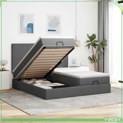 OEM Cadre De Lit Ottoman - 3314521 - Gris Foncé - Rangement Sous-lit Hydraulique - Led Intégrée - Publicité OEM Cadre De Lit Ottoman - 3314521 - Gris Foncé - Rangement Sous-lit Hydraulique - Led Intégrée - Publicité