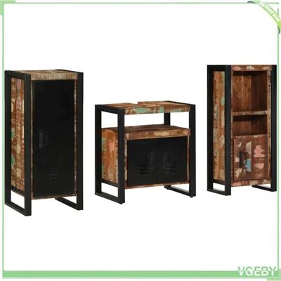 OEM Ensemble De Mobilier De Salle De Bain 3 Pcs - Faf7291712427985 - Bois Recyclé Solide - Style Industriel - Marron - Publicité OEM Ensemble De Mobilier De Salle De Bain 3 Pcs - Faf7291712427985 - Bois Recyclé Solide - Style Industriel - Marron - Publicité