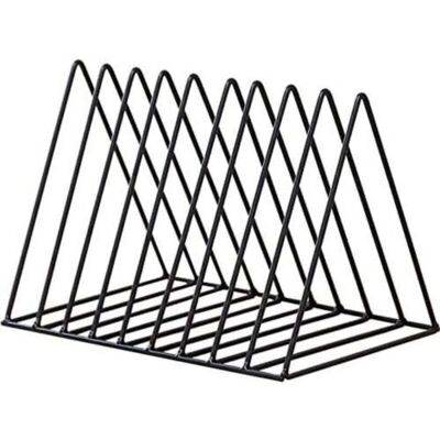 ABYSSE Supports De Dossiers Triangulaires Et Porte-revues, 10 Supports De Journaux En Métal En Treillis, Stockage De Fichiers De Magazines Pour La Décoration De Bureau Et De Maison, Noir - Publicité ABYSSE Supports De Dossiers Triangulaires Et Porte-revues, 10 Supports De Journaux En Métal En Treillis, Stockage De Fichiers De Magazines Pour La Décoration De Bureau Et De Maison, Noir - Publicité