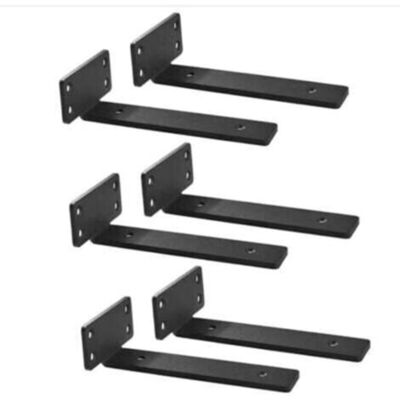 OEM Supports D'Étagères Flottantes Robustes, Matériel Pour Étagères Dissimulées De 25,4 Cm, Supports En L En Fer, Supports D'Étagères Murales En Métal Noir Industriel Rustique, Lot De 6 - Publicité OEM Supports D'Étagères Flottantes Robustes, Matériel Pour Étagères Dissimulées De 25,4 Cm, Supports En L En Fer, Supports D'Étagères Murales En Métal Noir Industriel Rustique, Lot De 6 - Publicité