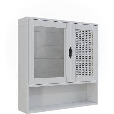 Armoire De Toilette Liora, Blanc, 56x58cm Avec 2 Portes, Vicco - Publicité Armoire De Toilette Liora, Blanc, 56x58cm Avec 2 Portes, Vicco - Publicité