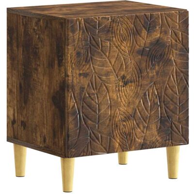 Table De Chevet Chêne Fumé 43 X 34,5 X 50 Cm Bois D'Ingénierie Vidaxl - Publicité Table De Chevet Chêne Fumé 43 X 34,5 X 50 Cm Bois D'Ingénierie Vidaxl - Publicité