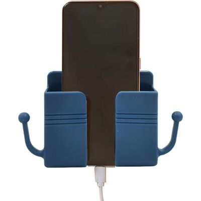 FOGSHIELD Bleu Support De Téléphone Portable Mural, Support Smartphone Autocollant, Étui De Rangement Pour Télécommande - Publicité FOGSHIELD Bleu Support De Téléphone Portable Mural, Support Smartphone Autocollant, Étui De Rangement Pour Télécommande - Publicité