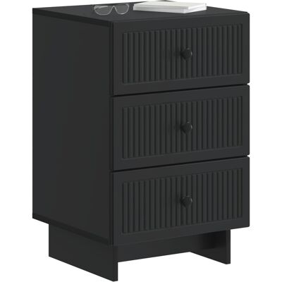Maison Exclusive - Cabinet De Chevet Noir 43 X 41 X 66,5 Cm Bois D'Ingénierie - Publicité Maison Exclusive - Cabinet De Chevet Noir 43 X 41 X 66,5 Cm Bois D'Ingénierie - Publicité
