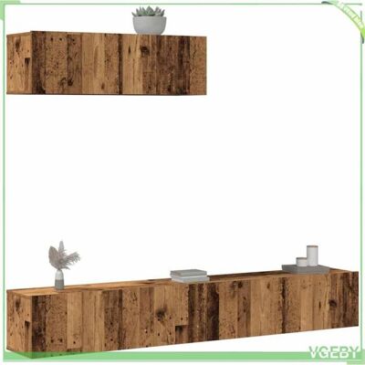 OEM Ensemble Meuble Tv Mural (3 Pcs) - Faf7291712446689 - Bois D'Ingénierie - Vieux Bois - 100x30x30 Cm - Publicité OEM Ensemble Meuble Tv Mural (3 Pcs) - Faf7291712446689 - Bois D'Ingénierie - Vieux Bois - 100x30x30 Cm - Publicité