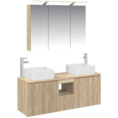 Ensemble D'Armoire De Salle De Bain 4 Pcs Chêne Sonoma Vidaxl - Publicité Ensemble D'Armoire De Salle De Bain 4 Pcs Chêne Sonoma Vidaxl - Publicité