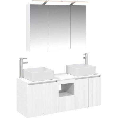 Ensemble D'Armoire De Salle De Bain 4 Pcs Blanc Vidaxl - Publicité Ensemble D'Armoire De Salle De Bain 4 Pcs Blanc Vidaxl - Publicité
