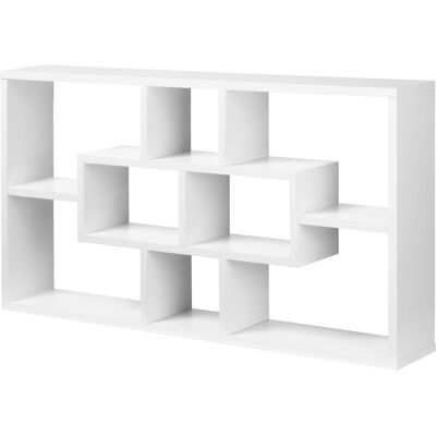 OEM Étagère Murale Bibliothèque 8 Cubes, Meuble De Rangement, Design Moderne, 85 X 14,5 X 47,5 Cm, Blanc - Publicité OEM Étagère Murale Bibliothèque 8 Cubes, Meuble De Rangement, Design Moderne, 85 X 14,5 X 47,5 Cm, Blanc - Publicité