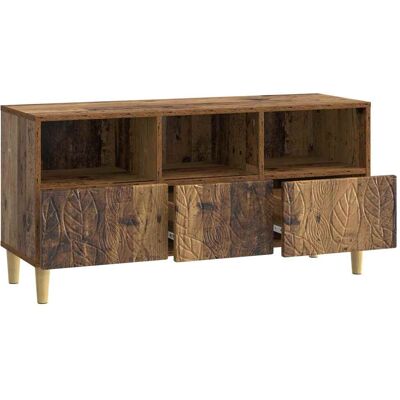 Vidaxl Tv Cabinet 102 X 34.5 X 50 Cm Old Wood Engineered Wood - Publicité Vidaxl Tv Cabinet 102 X 34.5 X 50 Cm Old Wood Engineered Wood - Publicité