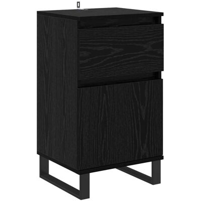 Maison La Vie - Buffet Salon Moderne - Meuble De Rangement - Avec Tiroir Chêne Noir 35 X 40 X 70 Cm Bois D'Ingénierie Bu2250 - Publicité Maison La Vie - Buffet Salon Moderne - Meuble De Rangement - Avec Tiroir Chêne Noir 35 X 40 X 70 Cm Bois D'Ingénierie Bu2250 - Publicité