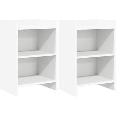 Tables De Chevet 2 Pcs Blanc 40 X 30 X 60 Cm Bois D'Ingénierie Vidaxl - Publicité Tables De Chevet 2 Pcs Blanc 40 X 30 X 60 Cm Bois D'Ingénierie Vidaxl - Publicité