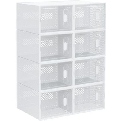 KOMIRO Lot De 8 Boites Cubes Rangement À Chaussures Modulable Avec Portes Transparentes - 25 X 35 X 19 Cm - Publicité KOMIRO Lot De 8 Boites Cubes Rangement À Chaussures Modulable Avec Portes Transparentes - 25 X 35 X 19 Cm - Publicité