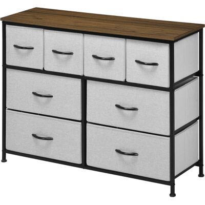 OEM Commode 8 Tiroirs Meuble De Rangement Tiroir En Tissu Pliant - Structure Acier Noir - 100 X 30 X 78 Cm - Publicité OEM Commode 8 Tiroirs Meuble De Rangement Tiroir En Tissu Pliant - Structure Acier Noir - 100 X 30 X 78 Cm - Publicité