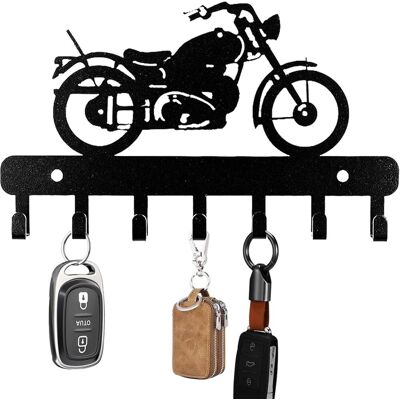 GRASSLIN 1 Porte-clefs Métal, 7 Crochets, Design Moto, Accroche-clés Noir, Pour Entrée, Cuisine, Couloir - Publicité GRASSLIN 1 Porte-clefs Métal, 7 Crochets, Design Moto, Accroche-clés Noir, Pour Entrée, Cuisine, Couloir - Publicité