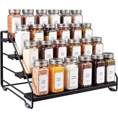 URSUS Étagère À Épices À 4 Niveaux Pour Armoire, Réglable Avec Niveaux Antidérapants, Organiseur À Épices Extensible En Métal Pour Comptoir De Cuisine, Garde-manger, Placard - Noir - Publicité URSUS Étagère À Épices À 4 Niveaux Pour Armoire, Réglable Avec Niveaux Antidérapants, Organiseur À Épices Extensible En Métal Pour Comptoir De Cuisine, Garde-manger, Placard - Noir - Publicité