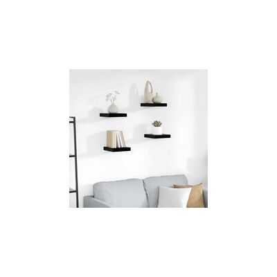 OEM Étagères Flottantes, Lot De 4, Noir Brillant, 23 X 23,5 X 3,8 Cm, Mdf-crezuo - Publicité OEM Étagères Flottantes, Lot De 4, Noir Brillant, 23 X 23,5 X 3,8 Cm, Mdf-crezuo - Publicité