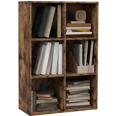 OEM Étagère À 3 Niveaux Avec 6 Cubes De Rangement Pour Bureau, 65,5 X 30 X 97,5 Cm, Marron Rustique - Publicité OEM Étagère À 3 Niveaux Avec 6 Cubes De Rangement Pour Bureau, 65,5 X 30 X 97,5 Cm, Marron Rustique - Publicité
