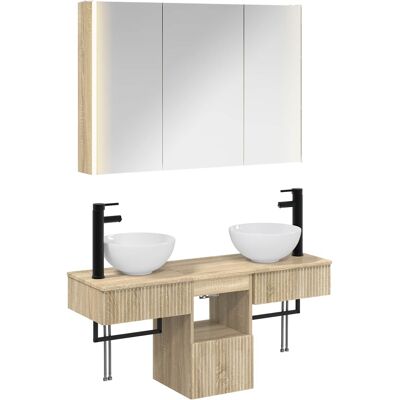 Ensemble D'Armoire De Salle De Bain 4 Pcs Chêne Sonoma Vidaxl - Publicité Ensemble D'Armoire De Salle De Bain 4 Pcs Chêne Sonoma Vidaxl - Publicité