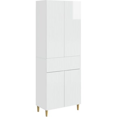 Ensemble De Meubles 2 Pcs Blanc Brillant 66 X 34,5 X 90 Cm Vidaxl - Publicité Ensemble De Meubles 2 Pcs Blanc Brillant 66 X 34,5 X 90 Cm Vidaxl - Publicité