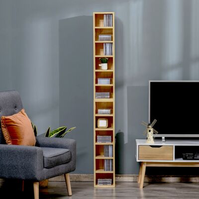SANMINE HABITAT Homcom Lot De 2 Étagères Colonnes Armoire De Rangement Cd-dvd 6 + 6 Compartiments Dim. 21l X 19l X 88h Cm Capacité Max. 160 Cd Coloris Hêtre - Publicité SANMINE HABITAT Homcom Lot De 2 Étagères Colonnes Armoire De Rangement Cd-dvd 6 + 6 Compartiments Dim. 21l X 19l X 88h Cm Capacité Max. 160 Cd Coloris Hêtre - Publicité