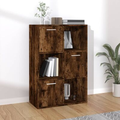 LIIYIELA Armoire De Rangement Chêne Fumé 60x29,5x90 Cm - Publicité LIIYIELA Armoire De Rangement Chêne Fumé 60x29,5x90 Cm - Publicité
