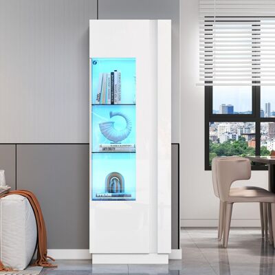 OEM Vitrine 60 X 40 X 180 Cm Avec Porte En Acrylique, Finition Laquée Brillante, Meuble De Rangement Avec Éclairage Led, 3 Étagères En Verre, Armoire Haute, Meuble De Rangement, Meuble De Rangement Vertic - Publicité OEM Vitrine 60 X 40 X 180 Cm Avec Porte En Acrylique, Finition Laquée Brillante, Meuble De Rangement Avec Éclairage Led, 3 Étagères En Verre, Armoire Haute, Meuble De Rangement, Meuble De Rangement Vertic - Publicité
