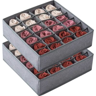 FORTUNEVILLE Chaussettes, Sous-vêtements, Tiroir, Organiseur, Séparateur, 24 Ou 16 Compartiments, Pliable, Placard, Penderie, Organisateur, Rangement, Boîtes, Pour, Vêtements, Chaussettes, Lingerie, Sous-vêtements - Publicité FORTUNEVILLE Chaussettes, Sous-vêtements, Tiroir, Organiseur, Séparateur, 24 Ou 16 Compartiments, Pliable, Placard, Penderie, Organisateur, Rangement, Boîtes, Pour, Vêtements, Chaussettes, Lingerie, Sous-vêtements - Publicité