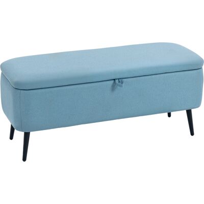 DEVOKO Banc Coffre De Rangement, En Acier, Bleu Clair, 101 X 38,5 X 44,5 Cm, Pour Salon Chambre Entrée, Assise Confortable, Rangement Salon Chambre - Publicité DEVOKO Banc Coffre De Rangement, En Acier, Bleu Clair, 101 X 38,5 X 44,5 Cm, Pour Salon Chambre Entrée, Assise Confortable, Rangement Salon Chambre - Publicité