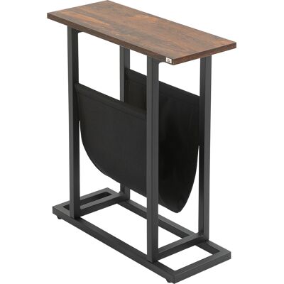 ACKERMAN Table D'Appoint Table Basse Avec Sac En Tissu Et Cadre En Acier, Table De Chevet Pour Chambre À Coucher Ou Salon, Brun Foncé Et Noir - Publicité ACKERMAN Table D'Appoint Table Basse Avec Sac En Tissu Et Cadre En Acier, Table De Chevet Pour Chambre À Coucher Ou Salon, Brun Foncé Et Noir - Publicité