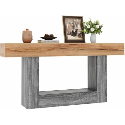 ACKERMAN Console Bicolore Aspect Bois, Idéale Pour Une Entrée Ou Un Salon. Plateau Épais, Compartiment De Rangement Inférieur, En Panneaux De Particules. Publicité ACKERMAN Console Bicolore Aspect Bois, Idéale Pour Une Entrée Ou Un Salon. Plateau Épais, Compartiment De Rangement Inférieur, En Panneaux De Particules. Publicité