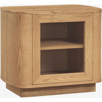 Pack De 2 Tables De Chevet 55x40 Cm En Mdf Et Verre Trempé Walia Sklum - Publicité Pack De 2 Tables De Chevet 55x40 Cm En Mdf Et Verre Trempé Walia Sklum - Publicité