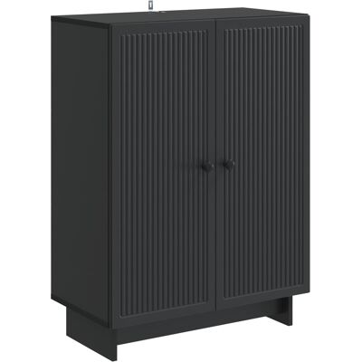 Maison Exclusive - Buffet Noir 66 X 34,5 X 90 Cm Bois D'Ingénierie - Publicité Maison Exclusive - Buffet Noir 66 X 34,5 X 90 Cm Bois D'Ingénierie - Publicité