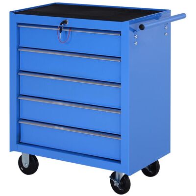 OEM Chariot D'Atelier Mobile Homcom, Chariot À Outils Roulant Avec 5 Tiroirs, Bleu - Publicité OEM Chariot D'Atelier Mobile Homcom, Chariot À Outils Roulant Avec 5 Tiroirs, Bleu - Publicité