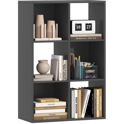 OEM Bibliothèque Cubique À 6 Étagères De Rangement, En Bois, 61,5 X 29,5 X 91,5 Cm, Noire - Publicité OEM Bibliothèque Cubique À 6 Étagères De Rangement, En Bois, 61,5 X 29,5 X 91,5 Cm, Noire - Publicité
