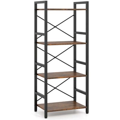 NORTHIX Étagère Étroite En Métal À 4 Niveaux, Brun Rustique, 41,5 X 27,5 X 100 Cm - Publicité NORTHIX Étagère Étroite En Métal À 4 Niveaux, Brun Rustique, 41,5 X 27,5 X 100 Cm - Publicité
