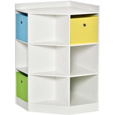 OEM Étagère D'Angle Pour Enfants Avec 3 Boîtes De Rangement, Rangement De Jouets Pour Enfants De 3 À 12 Ans, Blanche, 57,4 X 57,4 X 94 Cm - Publicité OEM Étagère D'Angle Pour Enfants Avec 3 Boîtes De Rangement, Rangement De Jouets Pour Enfants De 3 À 12 Ans, Blanche, 57,4 X 57,4 X 94 Cm - Publicité
