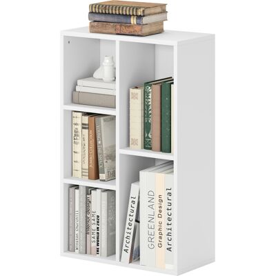 OEM Étagère À 2 Niveaux, 5 Compartiments, Panneaux De Particules, Étagère De Rangement, Blanche - Publicité OEM Étagère À 2 Niveaux, 5 Compartiments, Panneaux De Particules, Étagère De Rangement, Blanche - Publicité