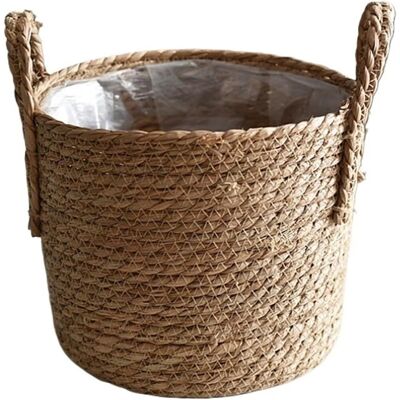 Generic Panier De Rangement En Paille Fait À La Main Pour Décoration De Salon, Décoration De Plantes Vertes (25 X 20 Cm) - Publicité Generic Panier De Rangement En Paille Fait À La Main Pour Décoration De Salon, Décoration De Plantes Vertes (25 X 20 Cm) - Publicité