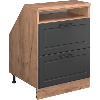 Meuble De Rangement Sous Pente Rion, Anthracite Campagne, 60x81.6cm 2 Tiroirs, 60 Cm De Profondeur, Vicco - Publicité Meuble De Rangement Sous Pente Rion, Anthracite Campagne, 60x81.6cm 2 Tiroirs, 60 Cm De Profondeur, Vicco - Publicité