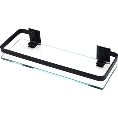 OEM Étagère Murale De Salle De Bain En Aluminium, Verre Trempé Extra Épais, Panier Rectangulaire À 1 Niveau, Montage Mural Noir, 35x12x4.5cm - Publicité OEM Étagère Murale De Salle De Bain En Aluminium, Verre Trempé Extra Épais, Panier Rectangulaire À 1 Niveau, Montage Mural Noir, 35x12x4.5cm - Publicité