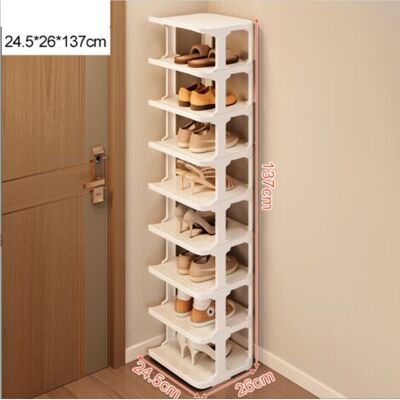 ABYSSE Étagère À Chaussures À 9 Niveaux Pour Un Rangement Peu Encombrant Dans Le Couloir Et La Chambre - Empilable Et Élégante En Blanc - Publicité ABYSSE Étagère À Chaussures À 9 Niveaux Pour Un Rangement Peu Encombrant Dans Le Couloir Et La Chambre - Empilable Et Élégante En Blanc - Publicité