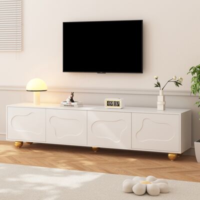 ACKERMAN Meuble Tv 180 X 40 X 45 Cm, Meuble Tv Mignon À Motifs De Dessins Animés, Meuble Bas Avec 2 Compartiments, Support Tv En Forme De Nuage, Centre Multimédia Tv Avec 5 Pieds, Capacité De Charge Jusqu'à 60 - Publicité ACKERMAN Meuble Tv 180 X 40 X 45 Cm, Meuble Tv Mignon À Motifs De Dessins Animés, Meuble Bas Avec 2 Compartiments, Support Tv En Forme De Nuage, Centre Multimédia Tv Avec 5 Pieds, Capacité De Charge Jusqu'à 60 - Publicité