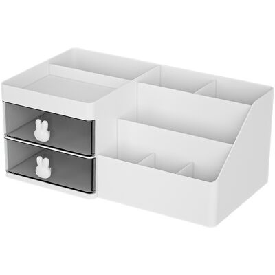 Generic Organisateur Maquillage Rangement Maquillage Avec 2 Tiroirs, Convient Pour Le Meuble De Salle De Bain, La Chambre À Coucher, Étanche À L'Eau - Publicité Generic Organisateur Maquillage Rangement Maquillage Avec 2 Tiroirs, Convient Pour Le Meuble De Salle De Bain, La Chambre À Coucher, Étanche À L'Eau - Publicité